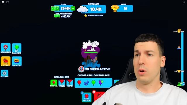 ВЛАДУС ИГРАЕТ  😱 Моего ＊БЕЗУМНОГО＊ Друга ПОДНЯЛИ 100.000 ШАРОВ в КОСМОС в Roblox ! ВЛАДУС