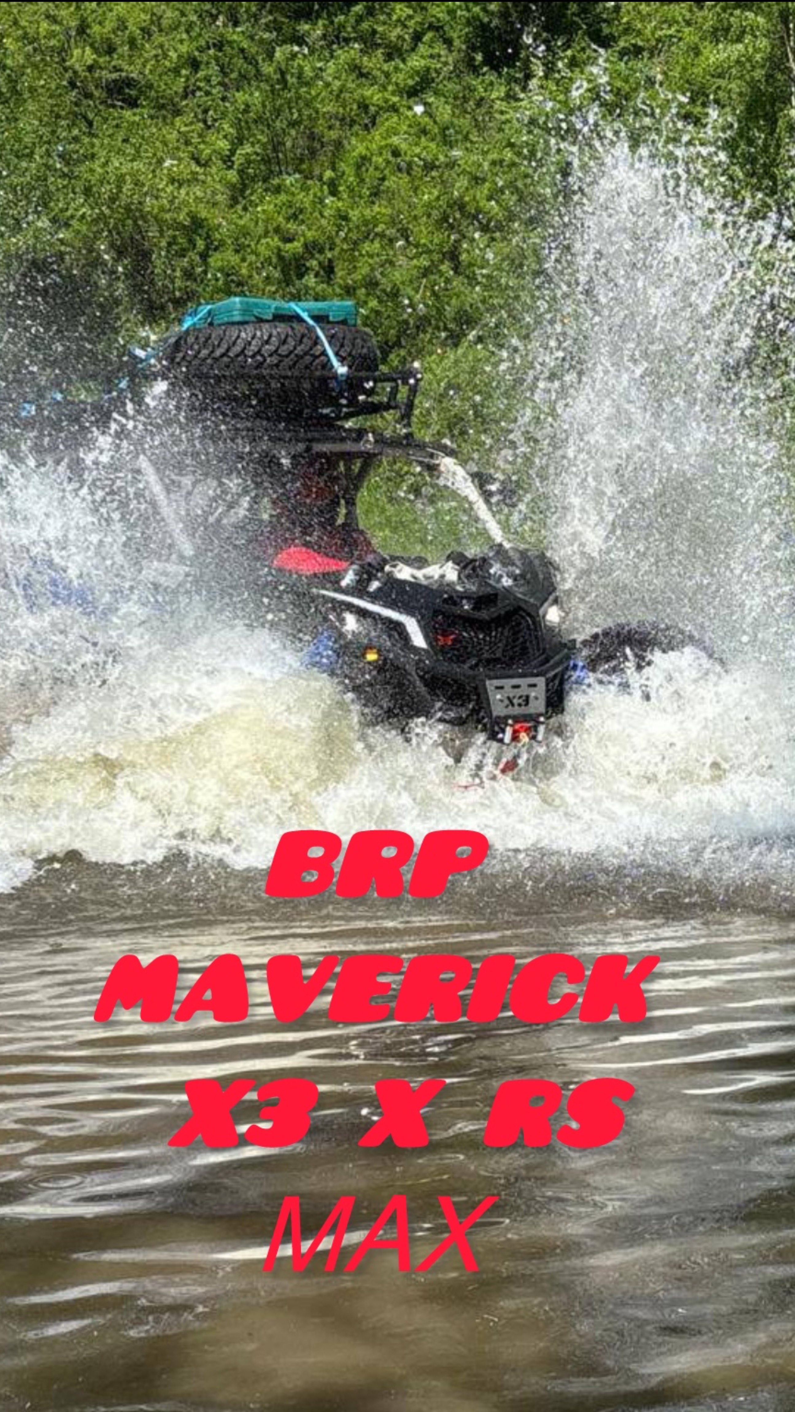 BRP MAVERICK X3 X RS МАХ проезжает через брод в Горном Алтае