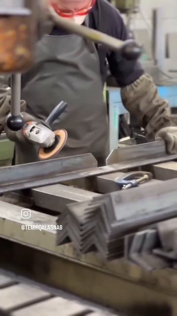 Обработка металла для дальнейшего изготовление каркаса⚙️🔥