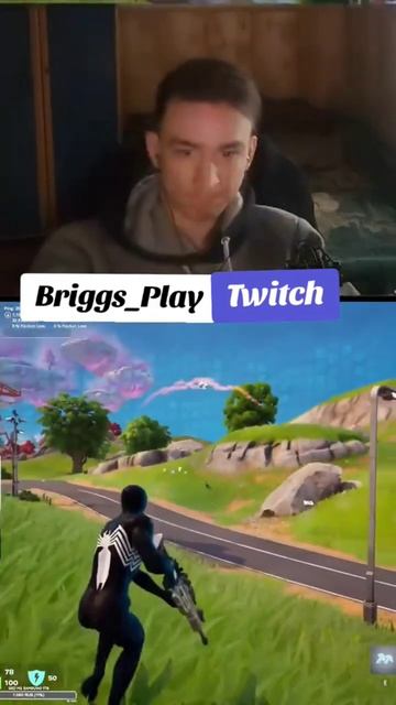 Briggs_Play Играет в Fortnite на стриме нарезка.
