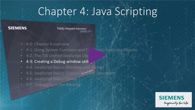 WinCC Unified v17 # 12  build this JavaScript Debug Window Utility!  #WinCCGURU