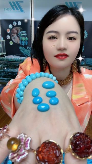 250613-3 Sleeping Beauty Turquoise Cabochon: Frozen Glacial Blues on Your Fingertips