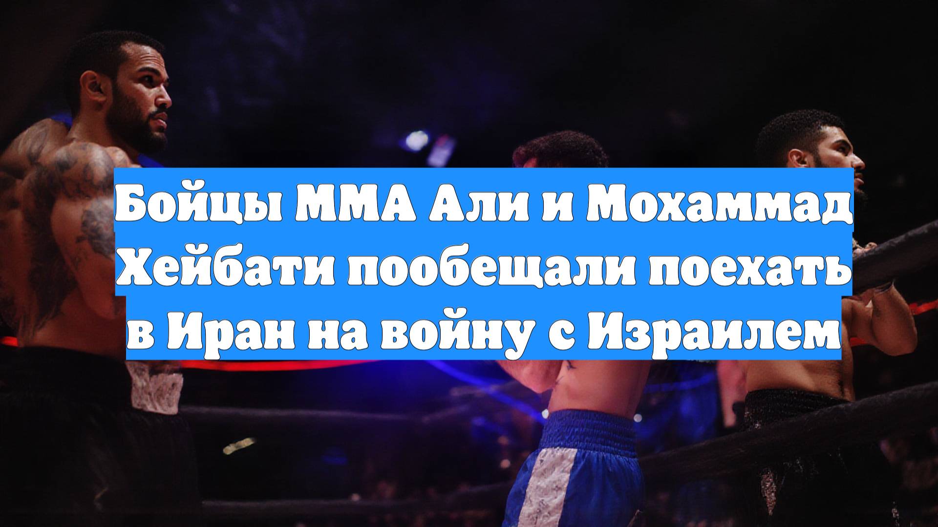 Бойцы ММА Али и Мохаммад Хейбати пообещали поехать в Иран на войну с Израилем