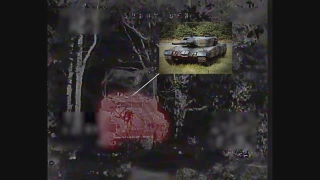 Leopard 2A1 уничтожен FPV-расчетом ИЦПБТ «Рубикон» в ДНР