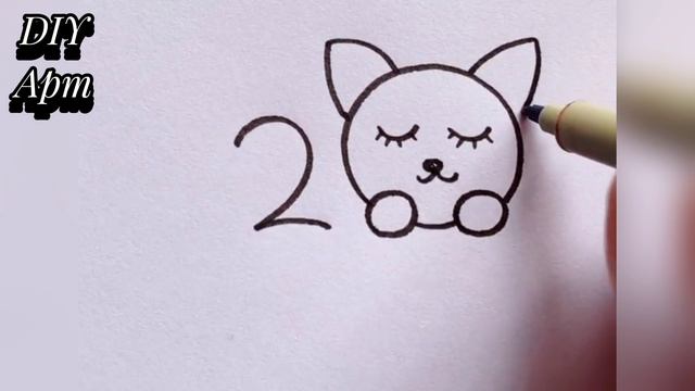 Котик нарисованный карандашом. DIY
Арт