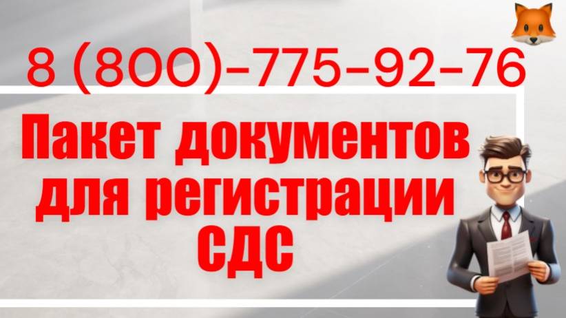 Пакет документов для регистрации СДС