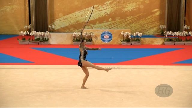 Художественная гимнастика： Кацярина Халкина (Беларусь) - Чемпионат мира 2018, София (Болгария) - Кв