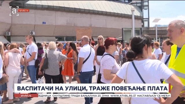 Бањалука: Васпитачи на улици, траже повећање плата