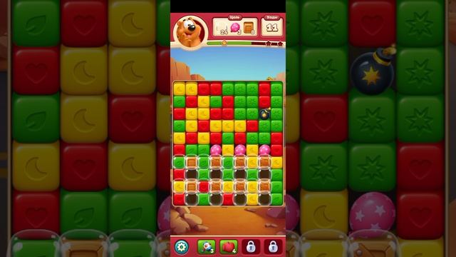 TOON BLAST МОБИЛЬНАЯ ИГРА ГОЛОВОЛОМКА В ЖАНРЕ ТРИ В РЯД — УРОВЕНЬ 14