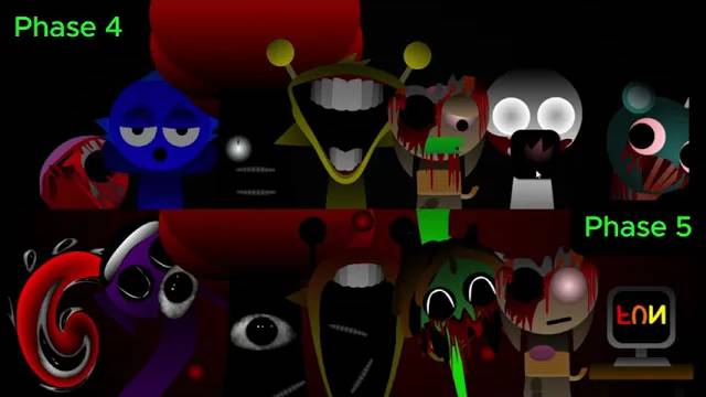 ФАЗА 4 против ФАЗЫ 5 - ФАЗА 6 против ФАЗЫ 7 - Песня Incredibox Sprunki