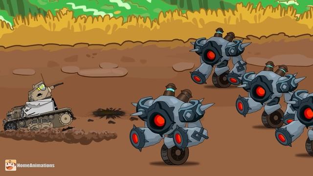 HomeAnimations – Мультики про танки  Путешествие Монстра： Зов Псих-Учёного и Спасение Мира !