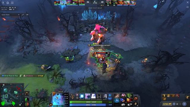 Puck остался один против 5 и выйграл игру! 😁 Дота 2 | Dota 2