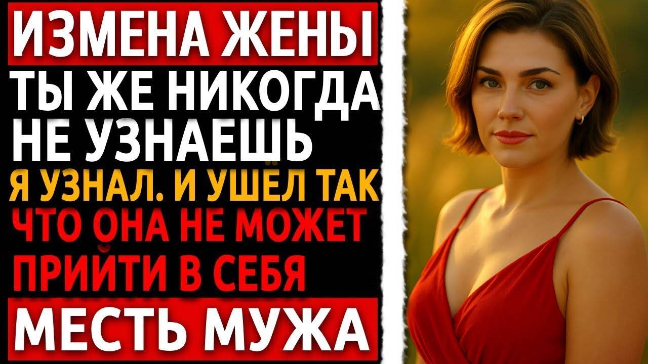 Измена жены раскрыта! Она думала, что всё сойдёт с рук. Но я знал, как поставить точку. Месть мужа.