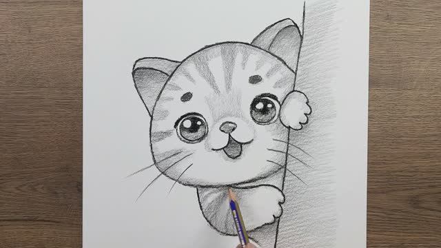 Как нарисовать кошку легко. Легкие рисунки карандашом - Легкие рисунки животных