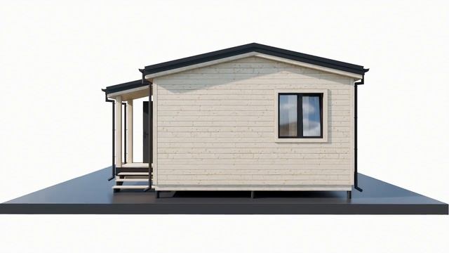 3Д модель 2-х модульного дома для Заказчика