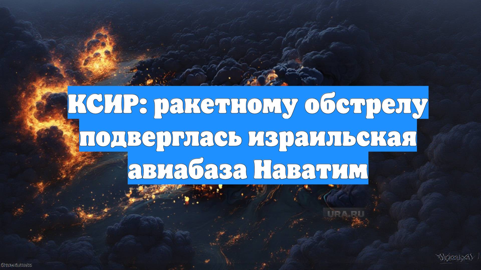 КСИР: ракетному обстрелу подверглась израильская авиабаза Наватим