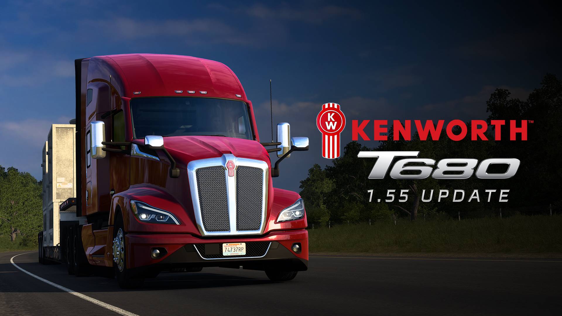 Обновление Kenowrth T680 в 1.55 American Truck Simulator