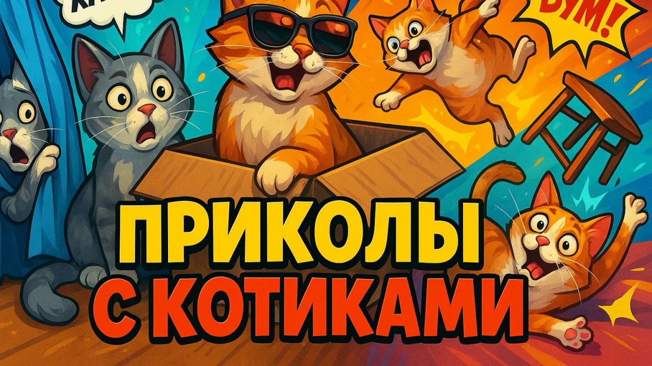 Приколы с котами! Смешные видео с животными! #13