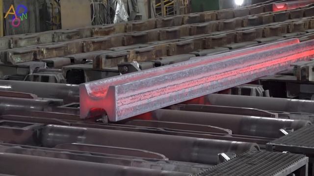 Процесс плавления металлолома.