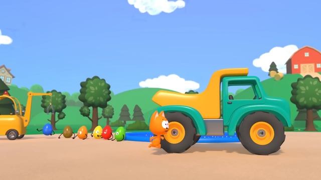 38. Котёнок Котэ - Разноцветные яйца и бассейны с шариками
