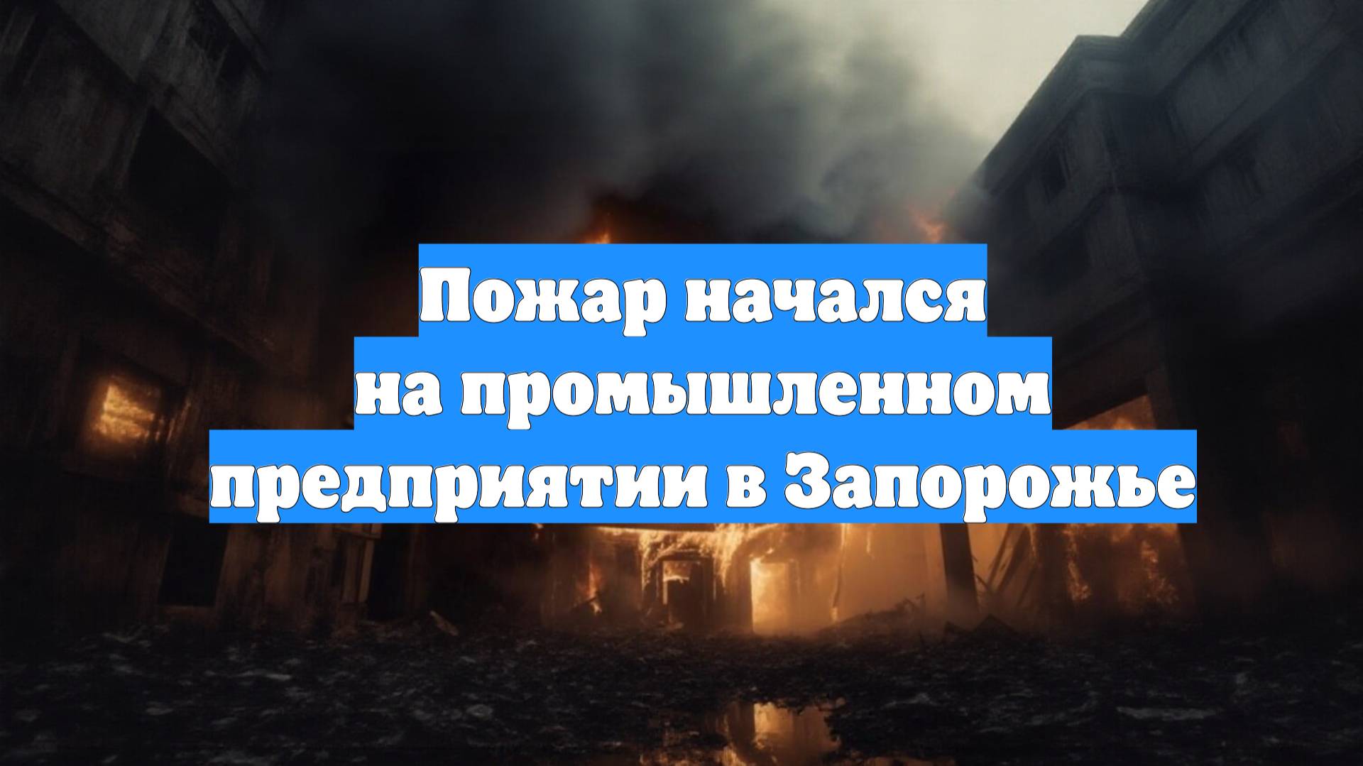 Пожар начался на промышленном предприятии в Запорожье