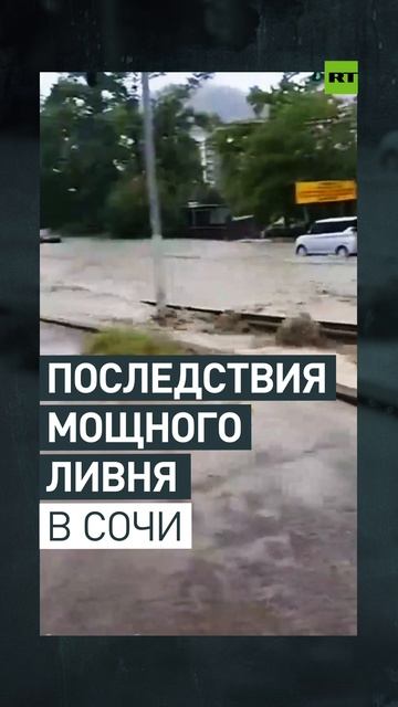 Затоплено несколько районов: мощный ливень обрушился на Сочи