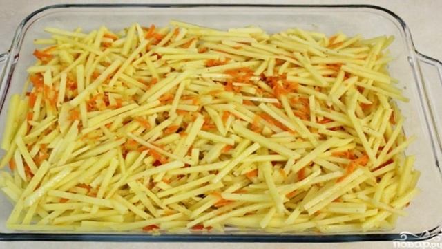 Картофельная запеканка с курицей