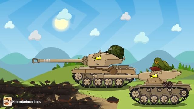 HomeAnimations – Мультики про танки  Танкозила против Американского Прототипа - Мультики про танки
