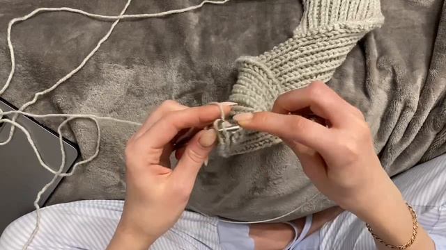 Провязываем нужную длину повязки на голову KnittingLove