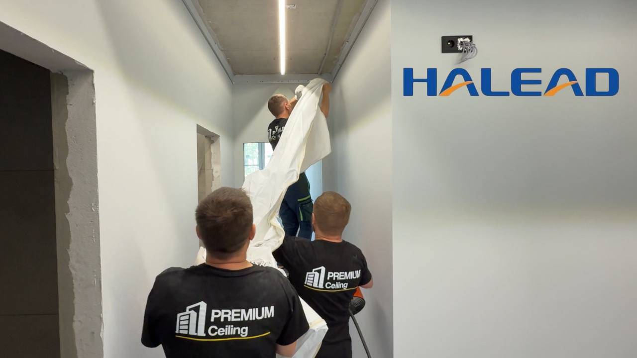 Монтаж натяжного потолка HALEAD Premium