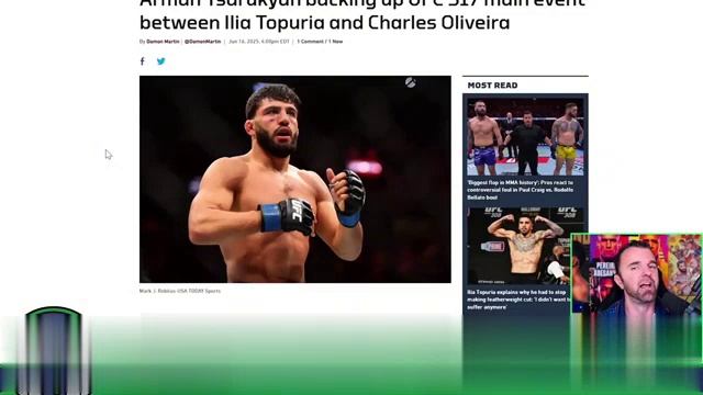 💥UFC 317! Арман Царукян возвращается в титульную гонку? Реальный шанс на бой с Топурией!