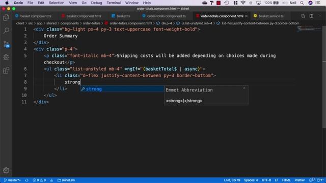 156 Creating the order summary component