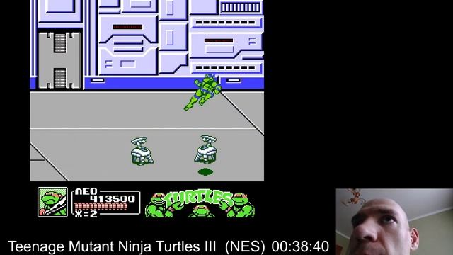Teenage Mutant Ninja Turtles III - The Manhattan Project (NES). Прохождение.