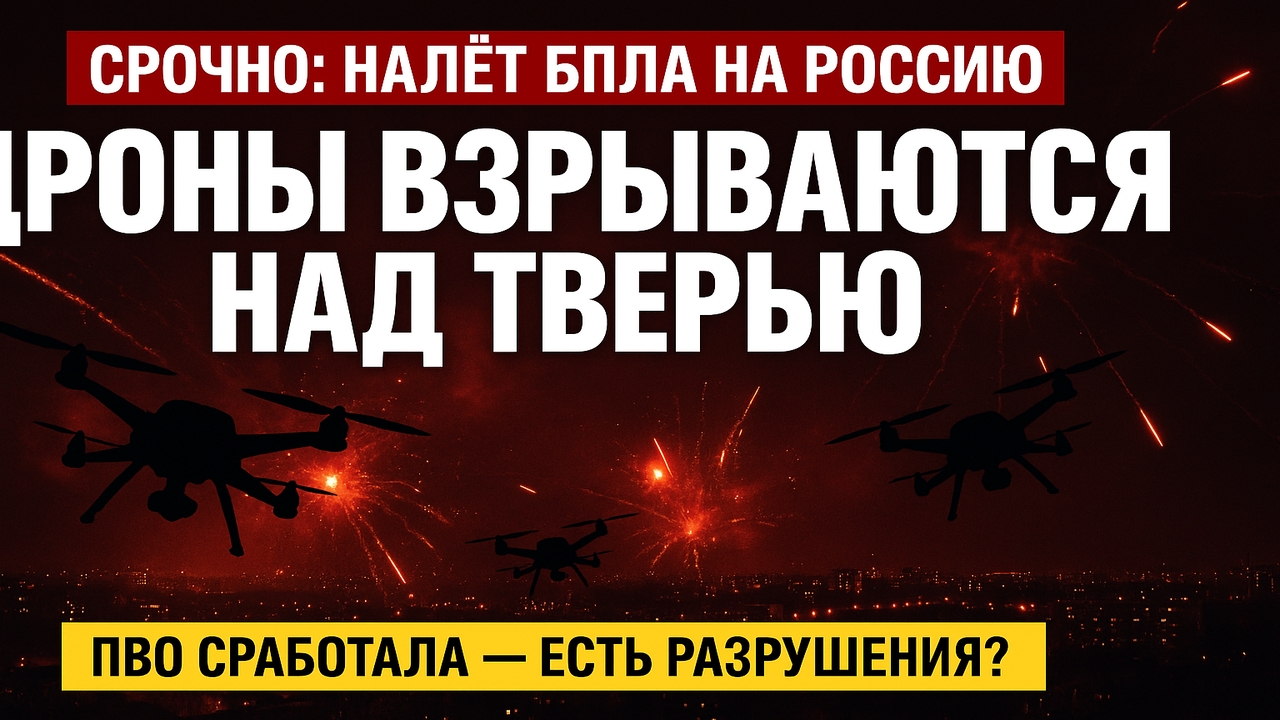💥 СРОЧНО! МАССОВАЯ АТАКА БПЛА НА РОССИЮ — ПВО СРАБАТЫВАЕТ, ВЗРЫВЫ НАД ГОРОДОМ!