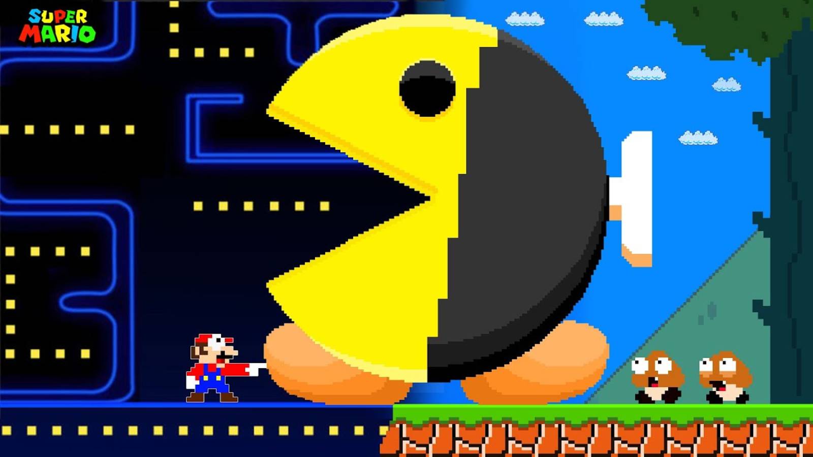 Если Марио к чему-нибудь прикоснется, это превратится в Pac-Man
