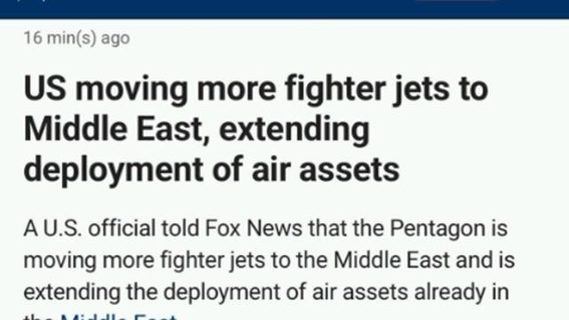 ‼️🇺🇸🇬🇧США и Британия перебрасывают дополнительные истребители на Ближний Восток