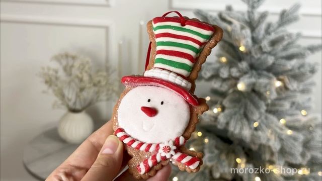 Набор ёлочных игрушек СЛАДКИЙ ПРИВЕТ ИЗ ЛАПЛАНДИИ, полимерная глина, 12 см, 4 шт., D3387-набор