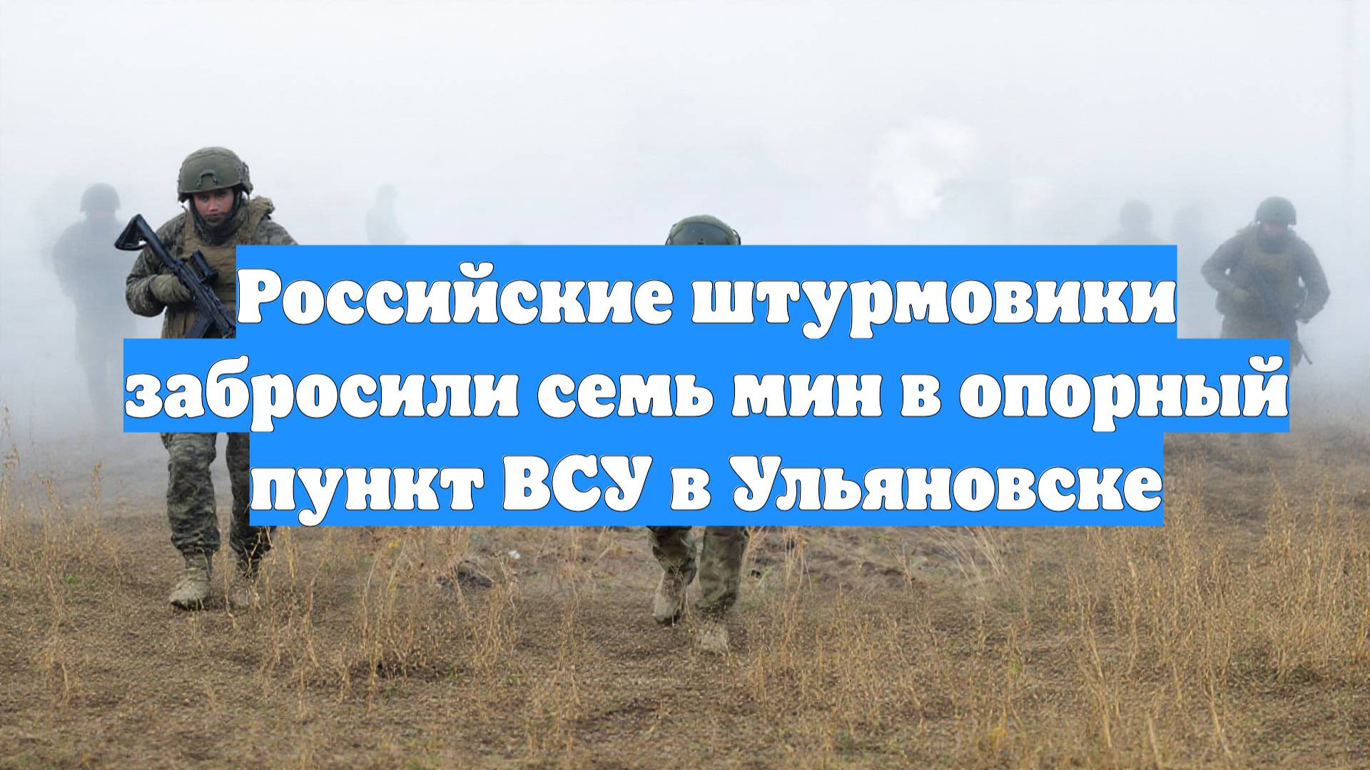 Российские штурмовики забросили семь мин в опорный пункт ВСУ в Ульяновске