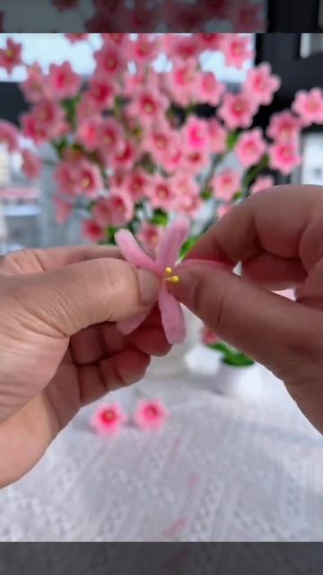 Букет из синельной проволоки, цветы из пушистой проволоки. Артикул wb 300357279, 300357279