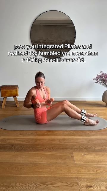 pov you integrated Pilates and 1kg humbled you more than 100kg ever did.