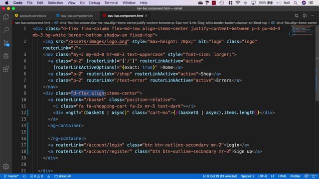 194 Updating the nav bar for the logged in user