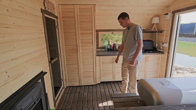 Баня бочка Квадро_хаус 4х6 обзор