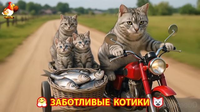 Заботливые котики спешат на помощь (85)