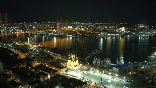 Ночной Владивосток с квадрокоптера