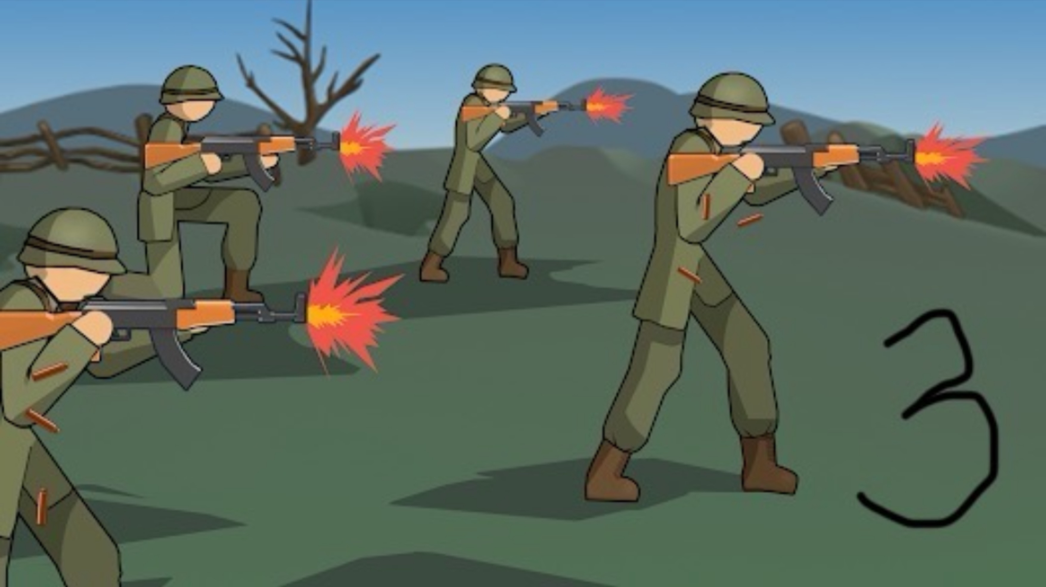 Прохождение игры Stickman WW2 (3 часть), собрал армию и уничтожил врага!