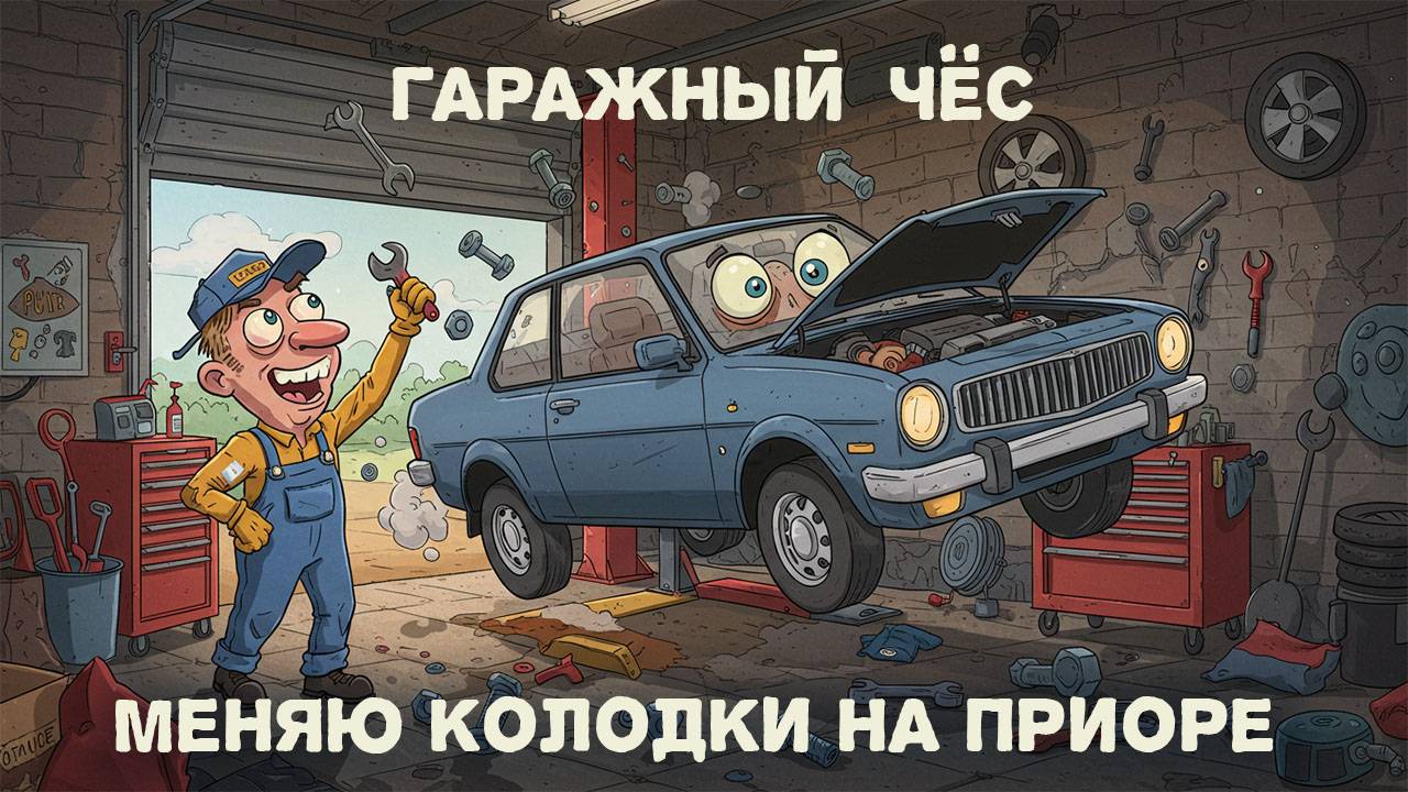 Замена Колодок Приора Задних - Чёс за Житуху  (замена задних колодок приора без абс) Ремонт Приоры