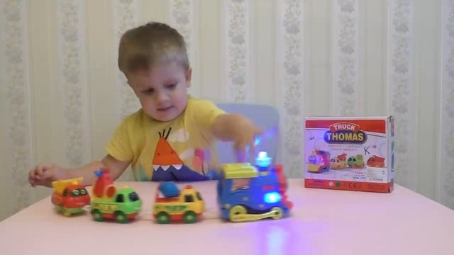 Рома и Диана Паровозик новый открываем играем thomas and friends