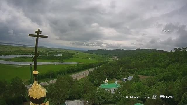 Окрестности Святогорского Крестовоздвиженского женского монастыря. Амурская область. Crux35 hd. FPV.