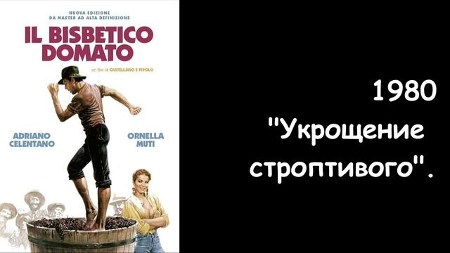 Адриано Челентано. Фильмография.