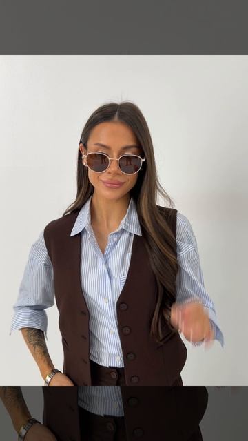 Металлические очки "Soul Gold Brown" от Timbersun с деревянными дужками и поляризацией.